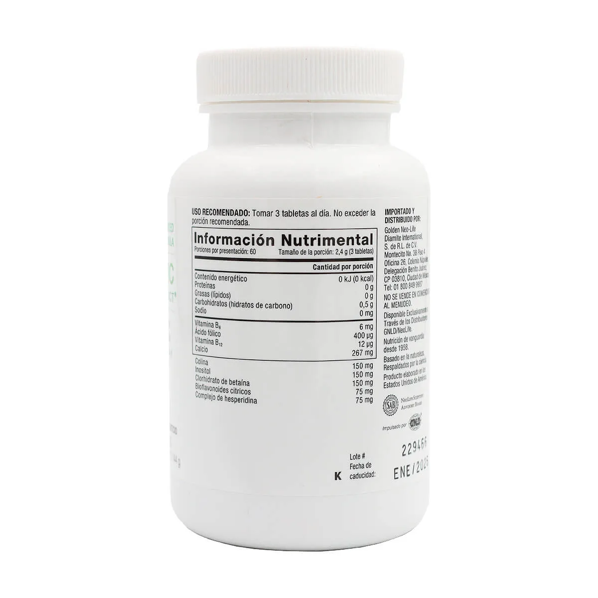 Neolife Lipotropic Adjunct 180 Tabletas - Imagen 2