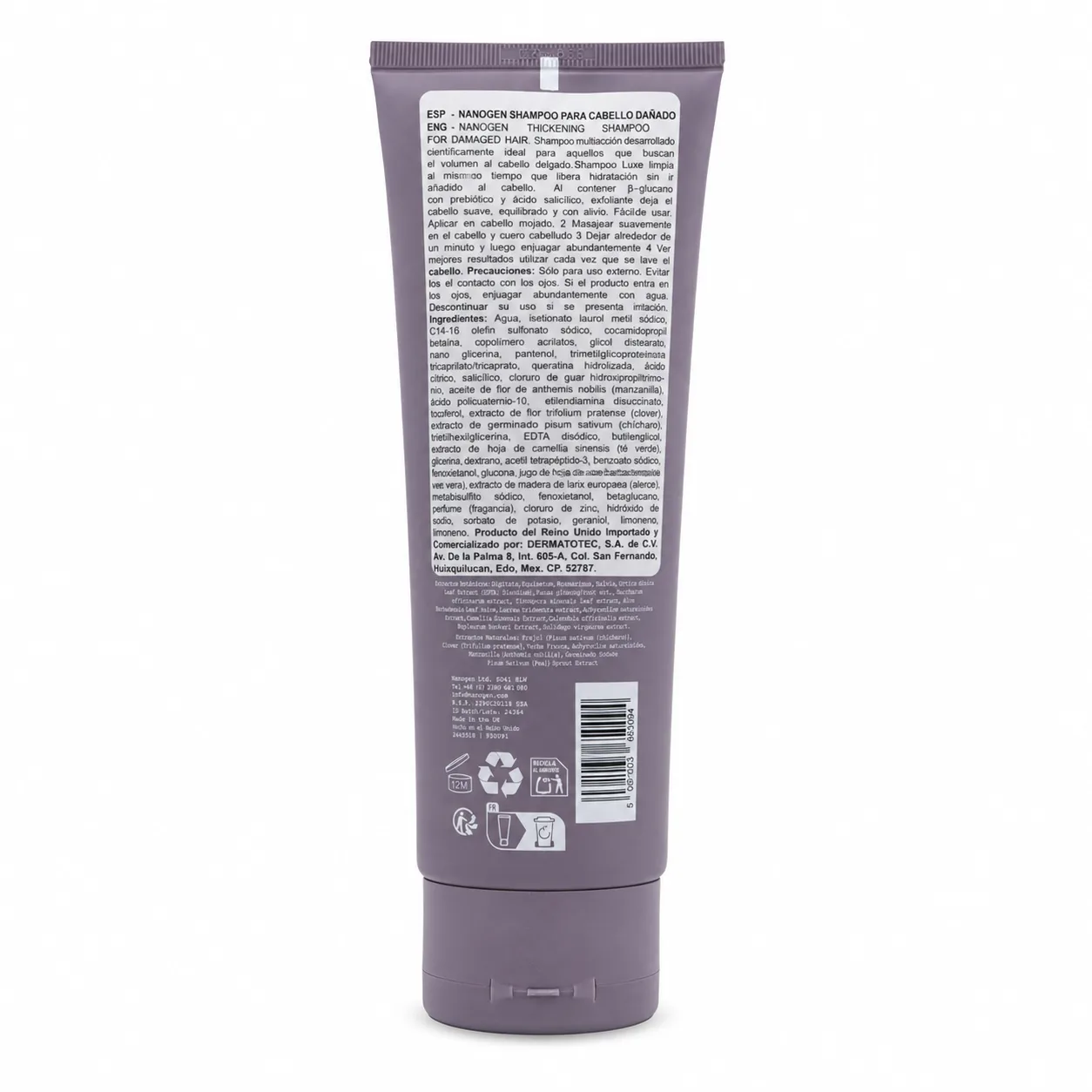 Nanogen Thickening Shampoo para Cabello Dañado 240ml - Imagen 2